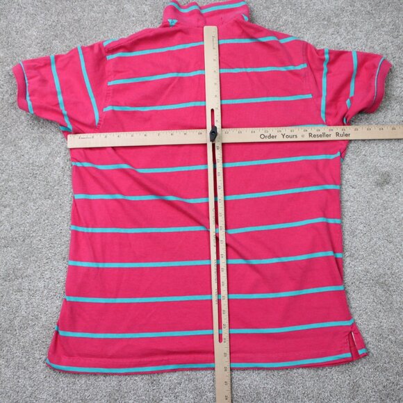 Gant Rugger Polo Shirt Mens Large Pink/Blue 100% Cotton Short Sleeve Pullover - Picture 8 of 11